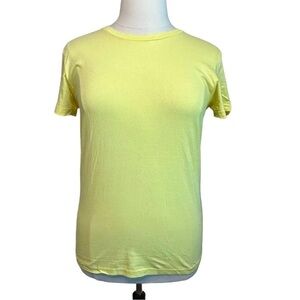 American Apparel Yellow Fitted Short Sleeve T-Shirt